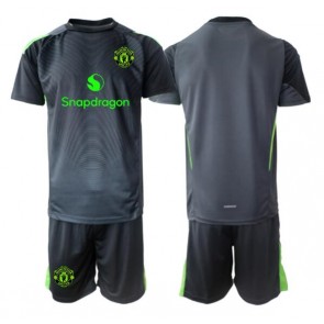 Manchester United Brankářské Dětské Venkovní dres komplet 2025-26 Krátký Rukáv (+ trenýrky)